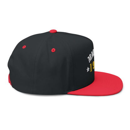 Custom Embroidered Flat Bill Cap – "Born in..." Birthday Hat