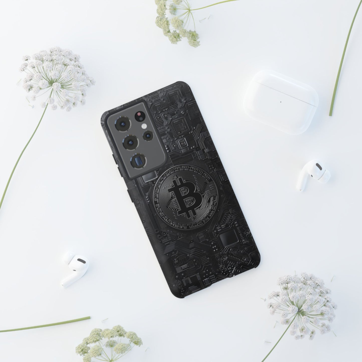 Bitcoin Samsung Tough Phone Case, Cryptocurrency Protection Cover