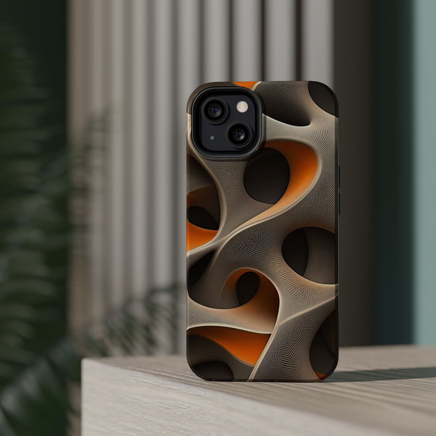 Stylish Magnetic Phone Cases, Abstract Geometric Design