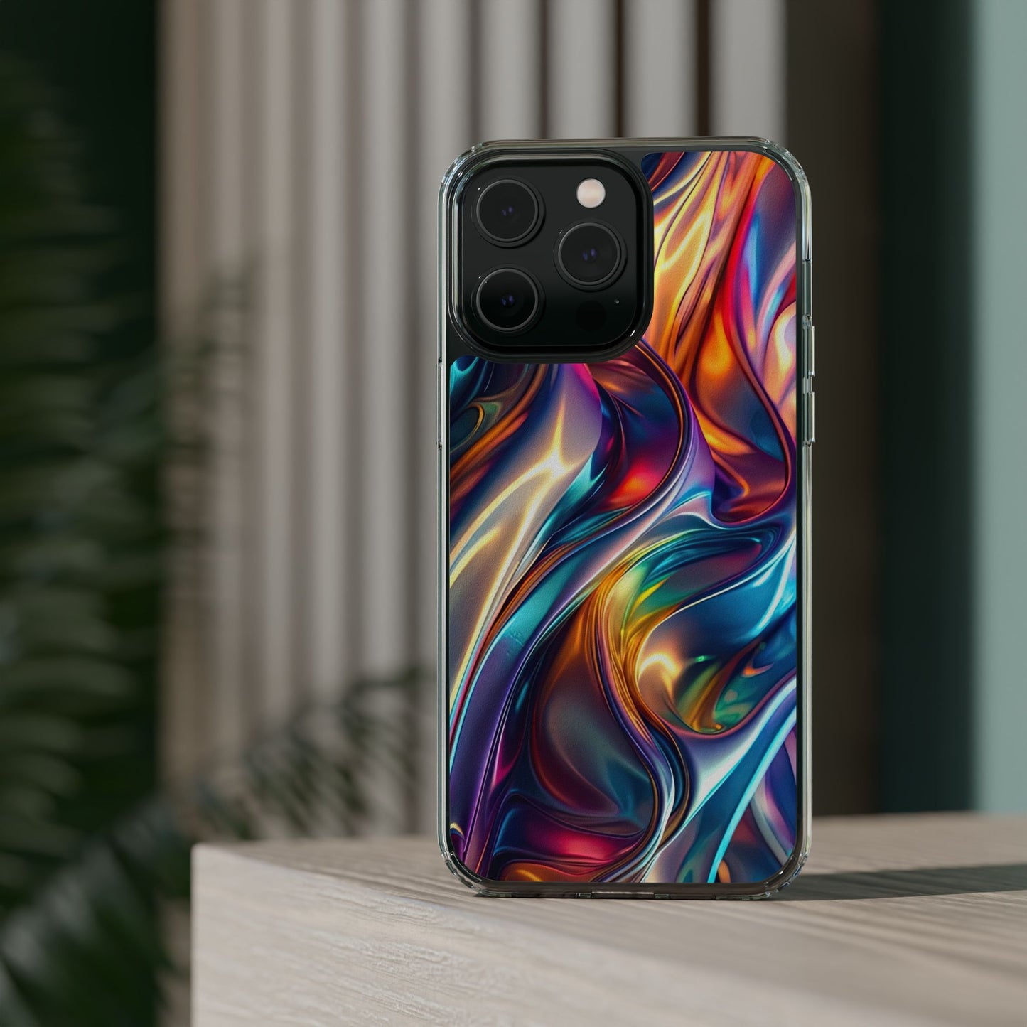 Colorful Clear Case for iPhone – Abstract Art Design