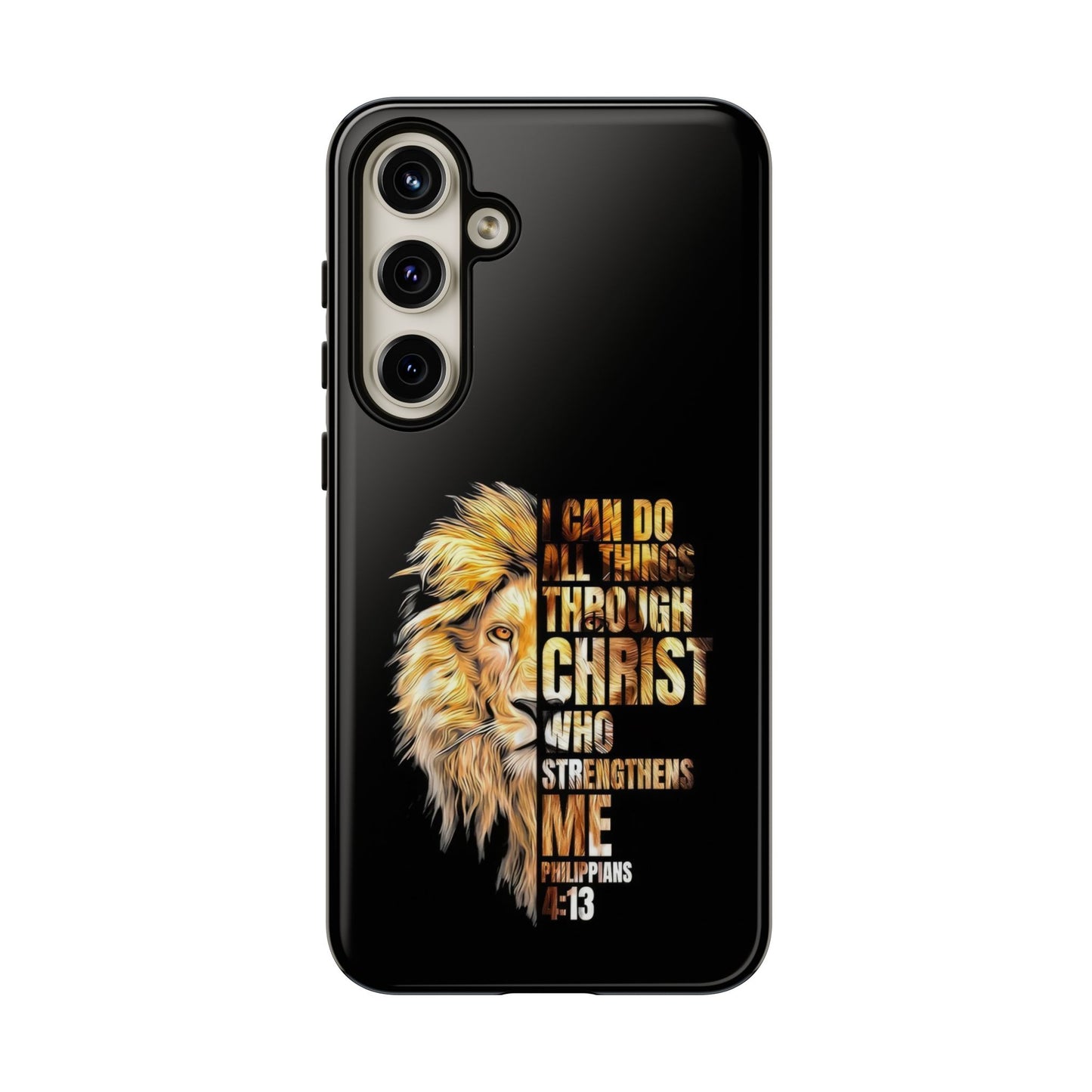 Inspirational Lion  Samsung Phone Case, Strength & Faith, Christian Accessories