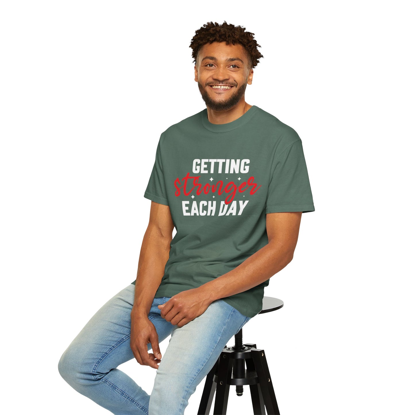 "Getting Stronger Each Day" - Unisex Motivational T-Shirt -