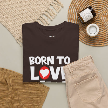 Born To Love Him Tee, Romantic Valentine T-Shirt for Couples, B Part