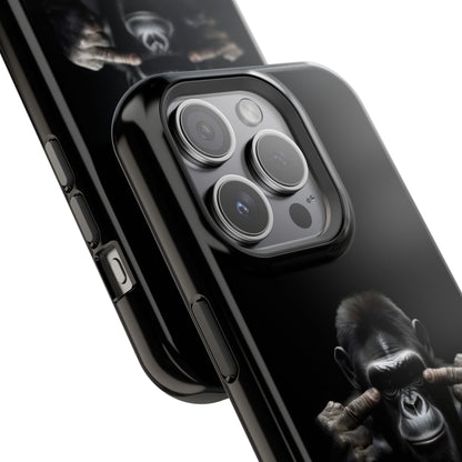 Edgy Gorilla Magnetic iPhone Case, Unique Cell Phone Cover