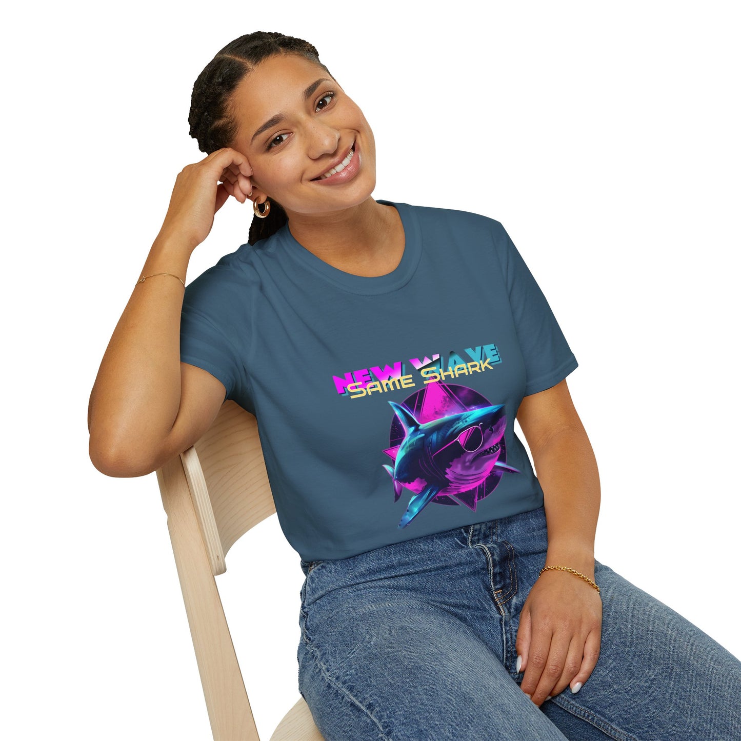 New Wave Same Shark Unisex Softstyle T-Shirt