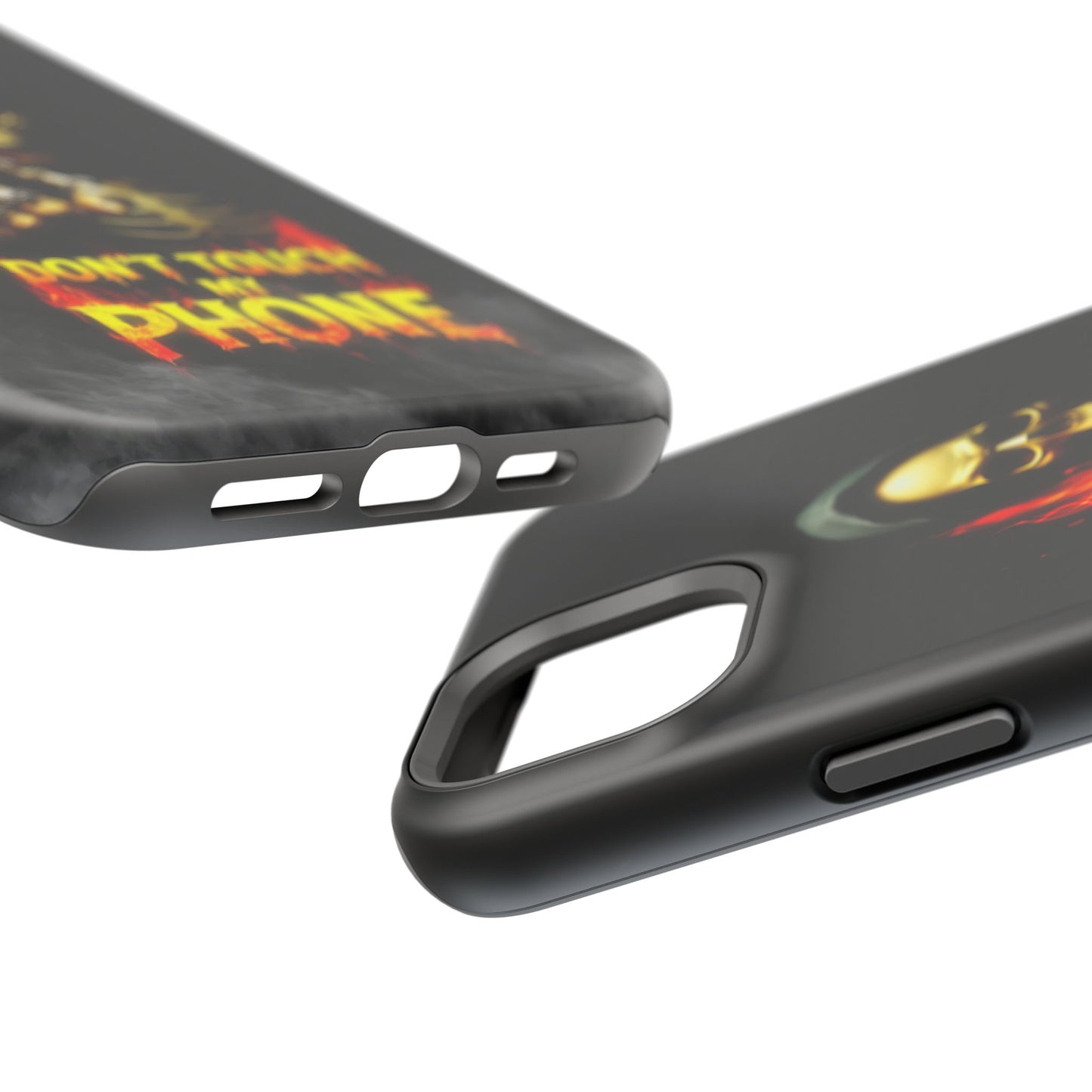 Skull Design Impact-Resistant iPhone Case, Don't Touch My Phone