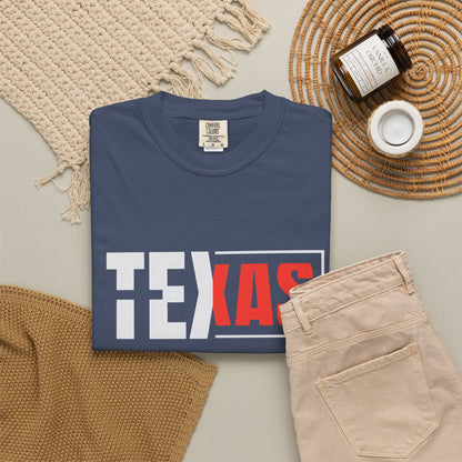 Texas Graphic Unisex Garment-Dyed T-Shirt - Casual Style for State Pride