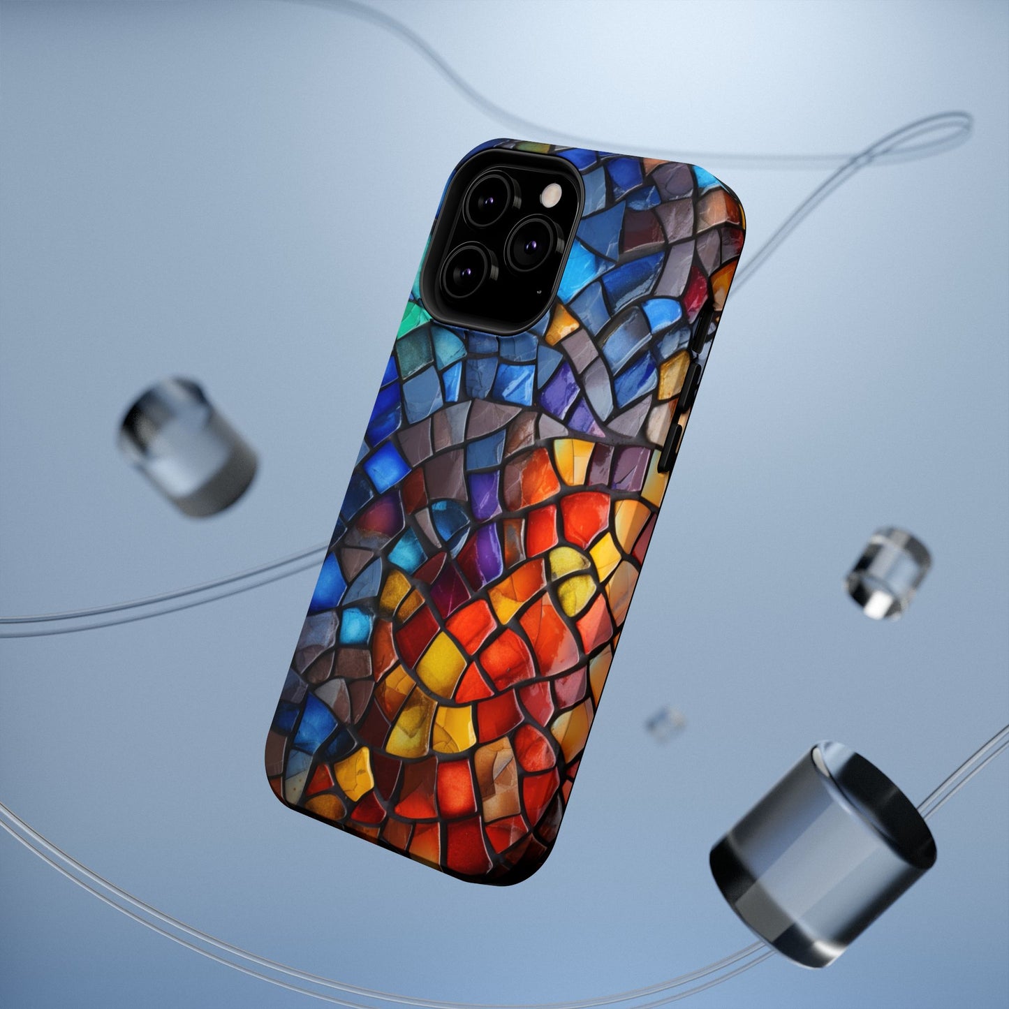Stained Glass Impact-Resistant Phone Case, Colorful Phone Cover