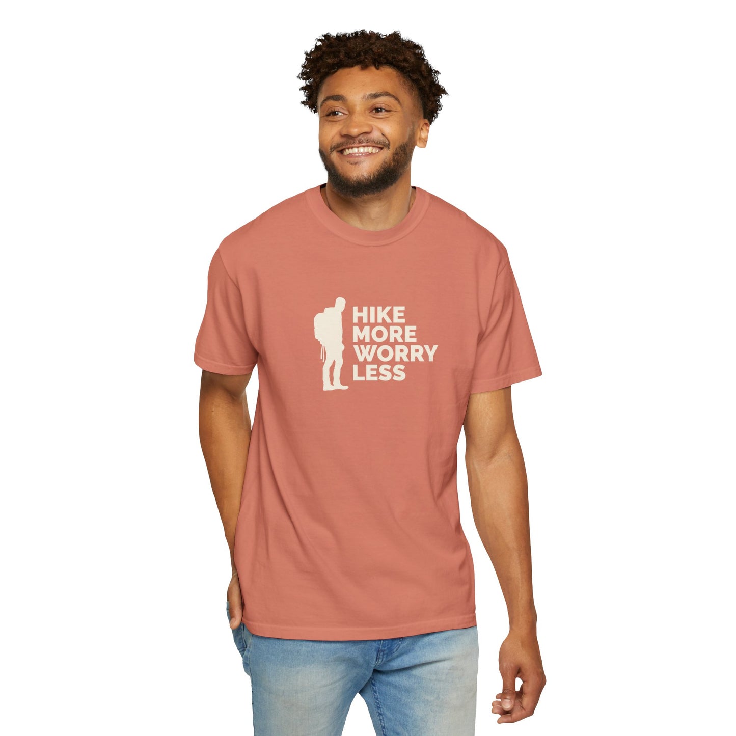 Hike More Worry Less Unisex Garment-Dyed T-shirt