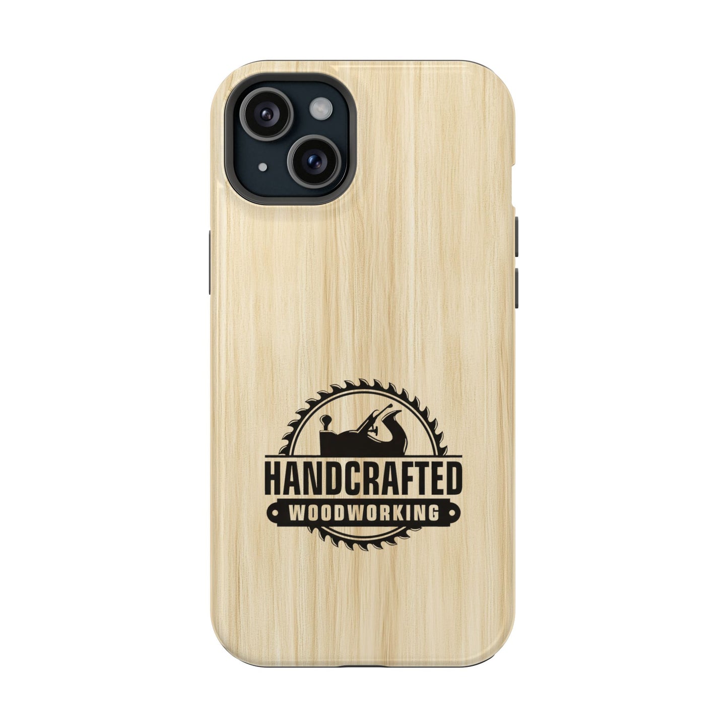 Handcrafted Woodworking Logo Magnetic Phone Cases
