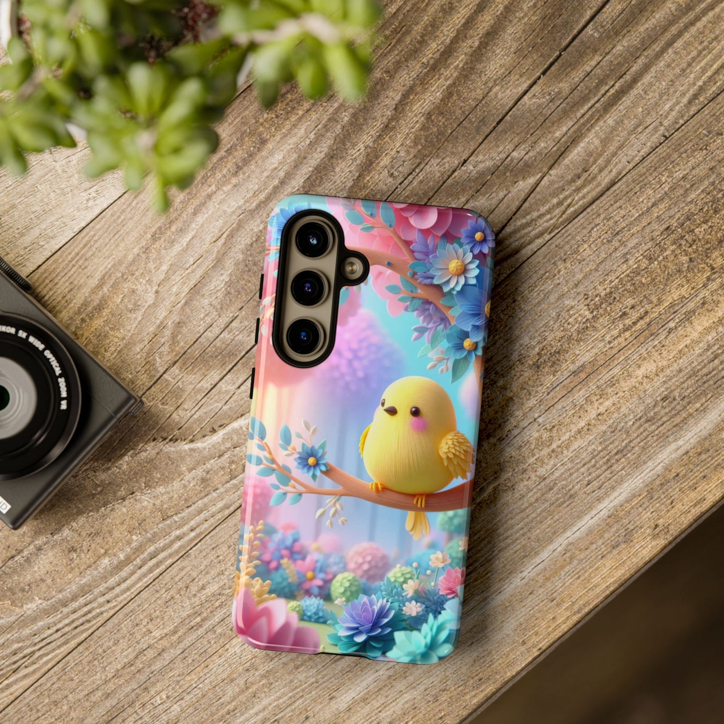 Colorful Bird Samsung Phone Case, Spring Vibe Mobile Shell