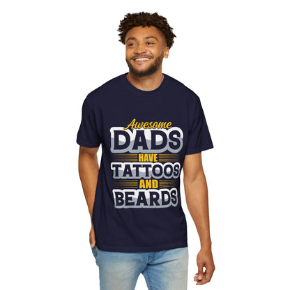 Awesome Dads T-Shirt - Unisex Garment-Dyed Tee