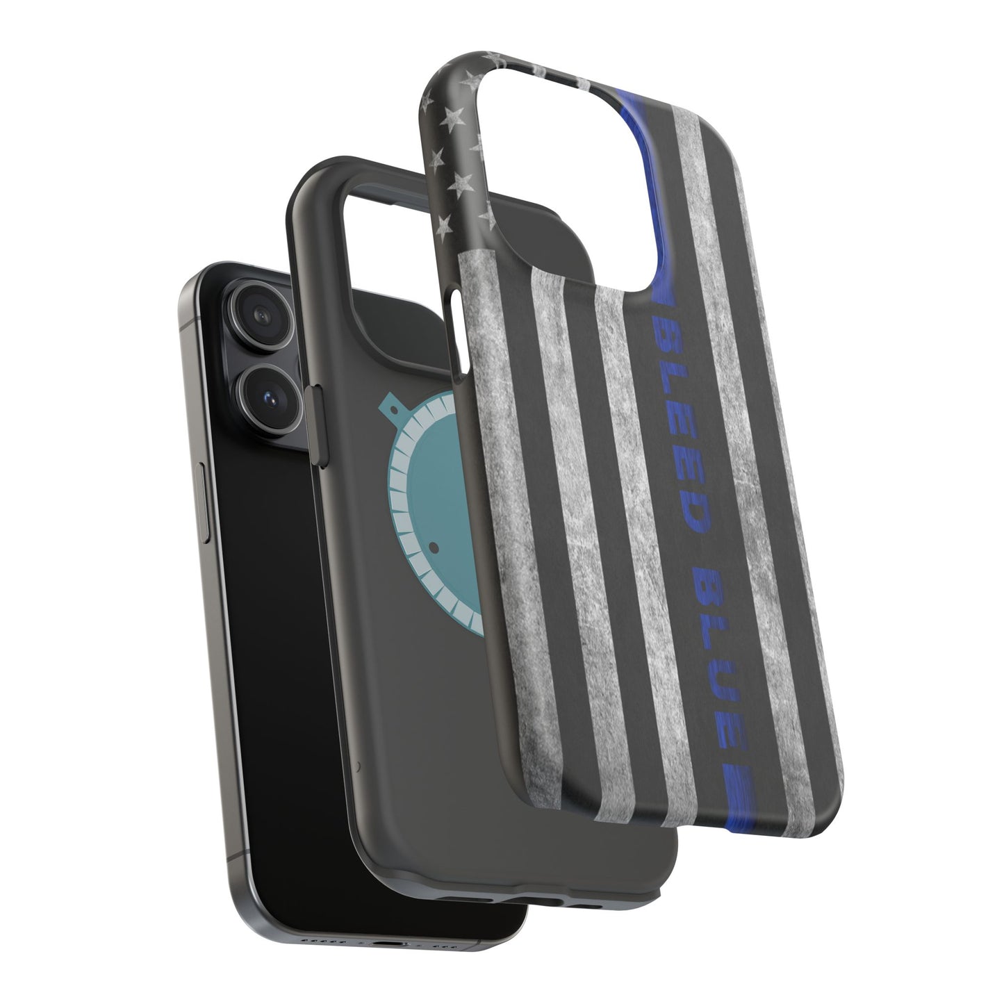 Police Magnetic Phone Cases, Bleed Blue