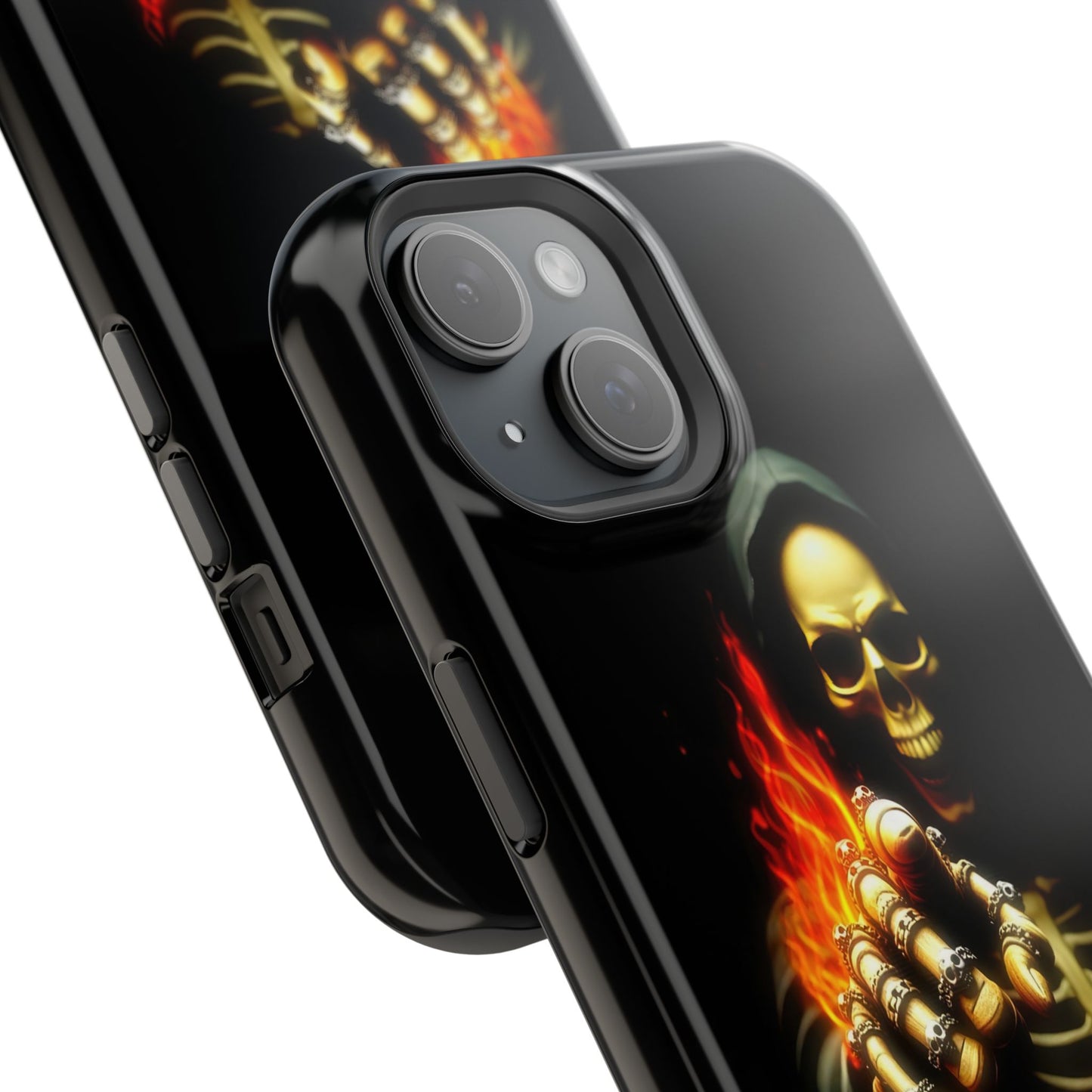 Skull Design Impact-Resistant iPhone Case, Don't Touch My Phone