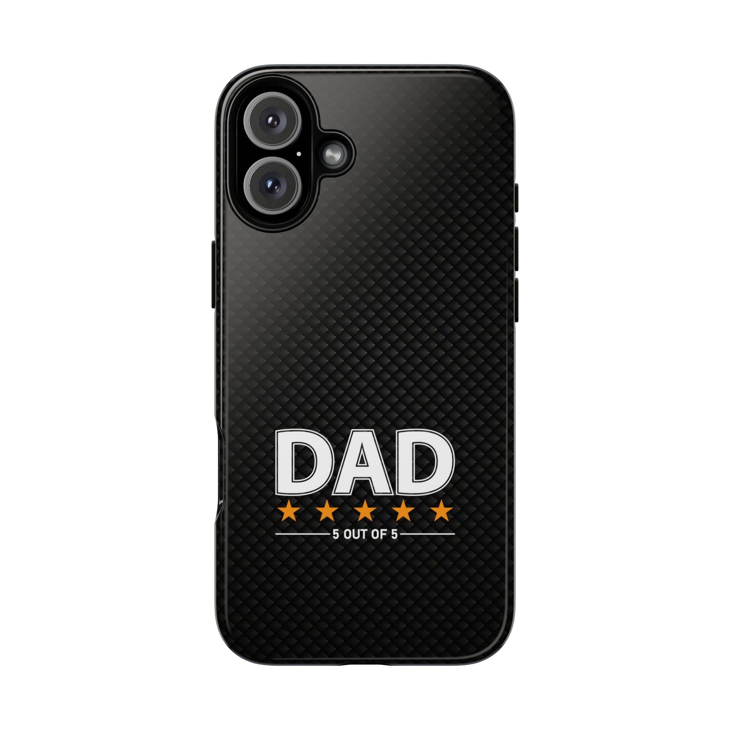 5-Star Dad iPhone Case - Tough Black Cover for Father's Day