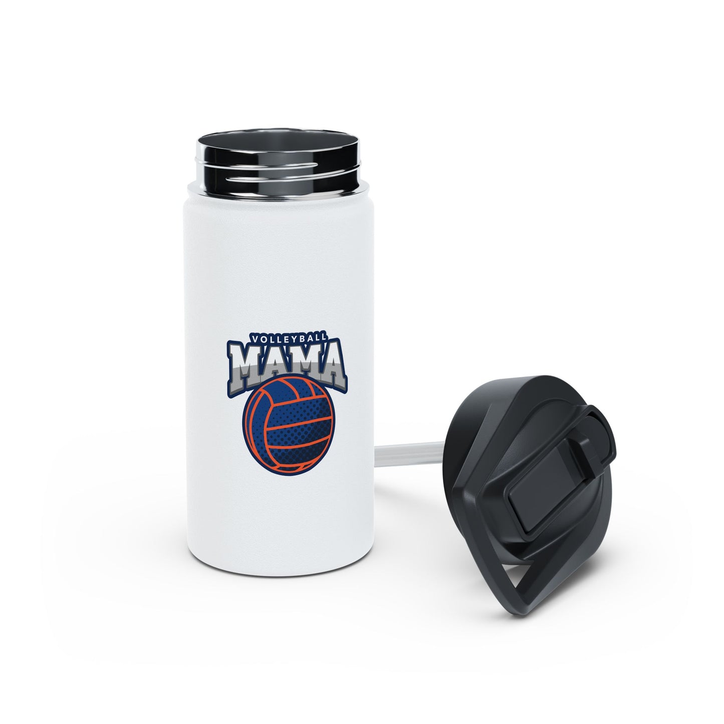 Volleyball Mama Stainless Steel Water Bottle, Standard Lid