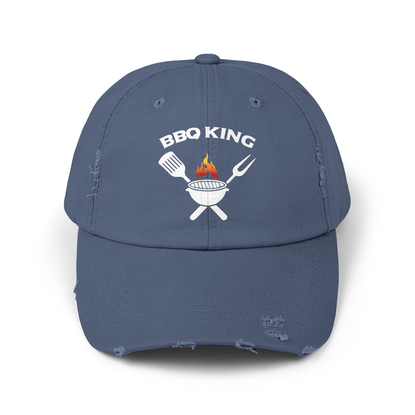 BBQ King Unisex Distressed Cap - Perfect Gift for Grill Masters