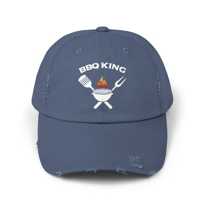 BBQ King Unisex Distressed Cap - Perfect Gift for Grill Masters