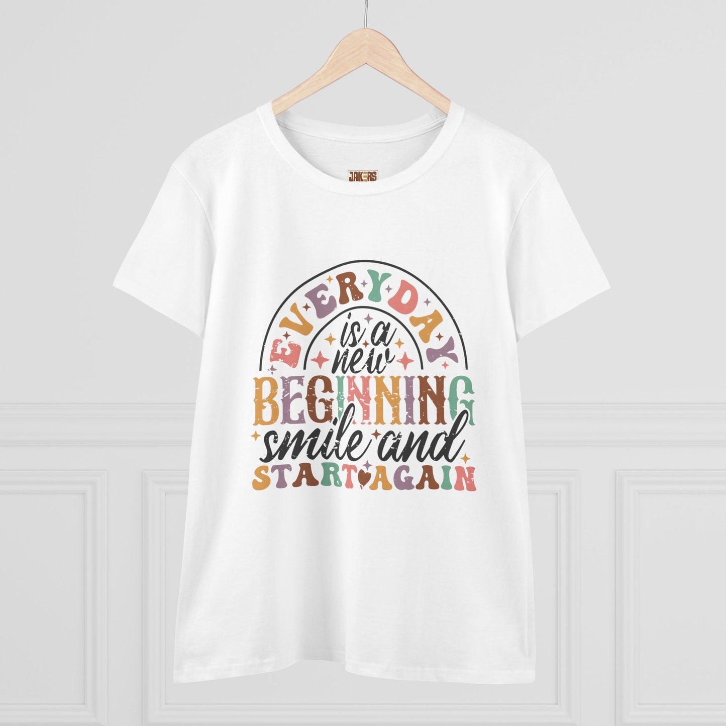 Everyday Inspiration Women’s Midweight Cotton Tee - New Beginnings & Smiles