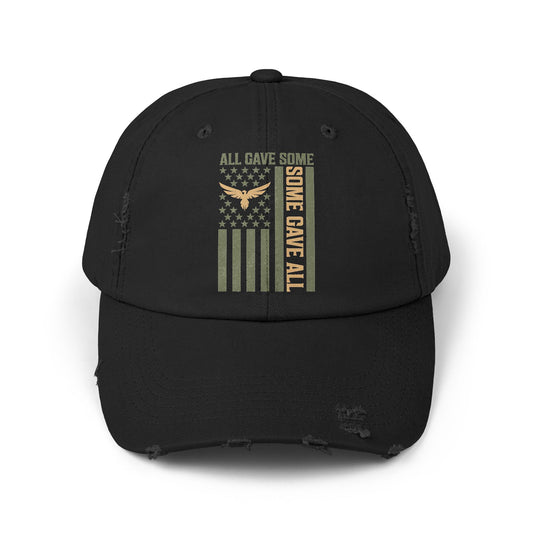 Patriotic Veteran Distressed Cap