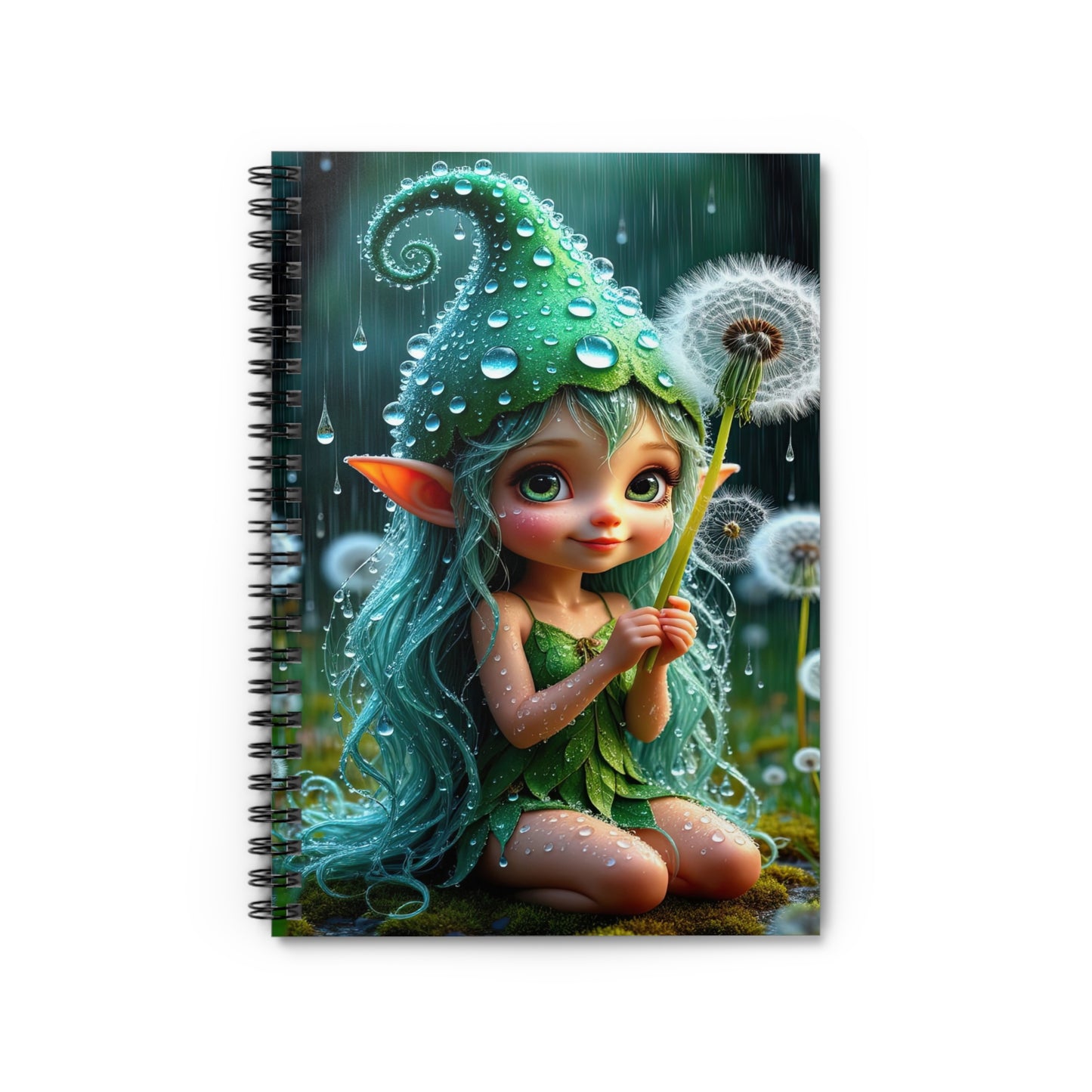 Whimsical Fairy Spiral Notebook, Eco-Friendly Ruled Journal