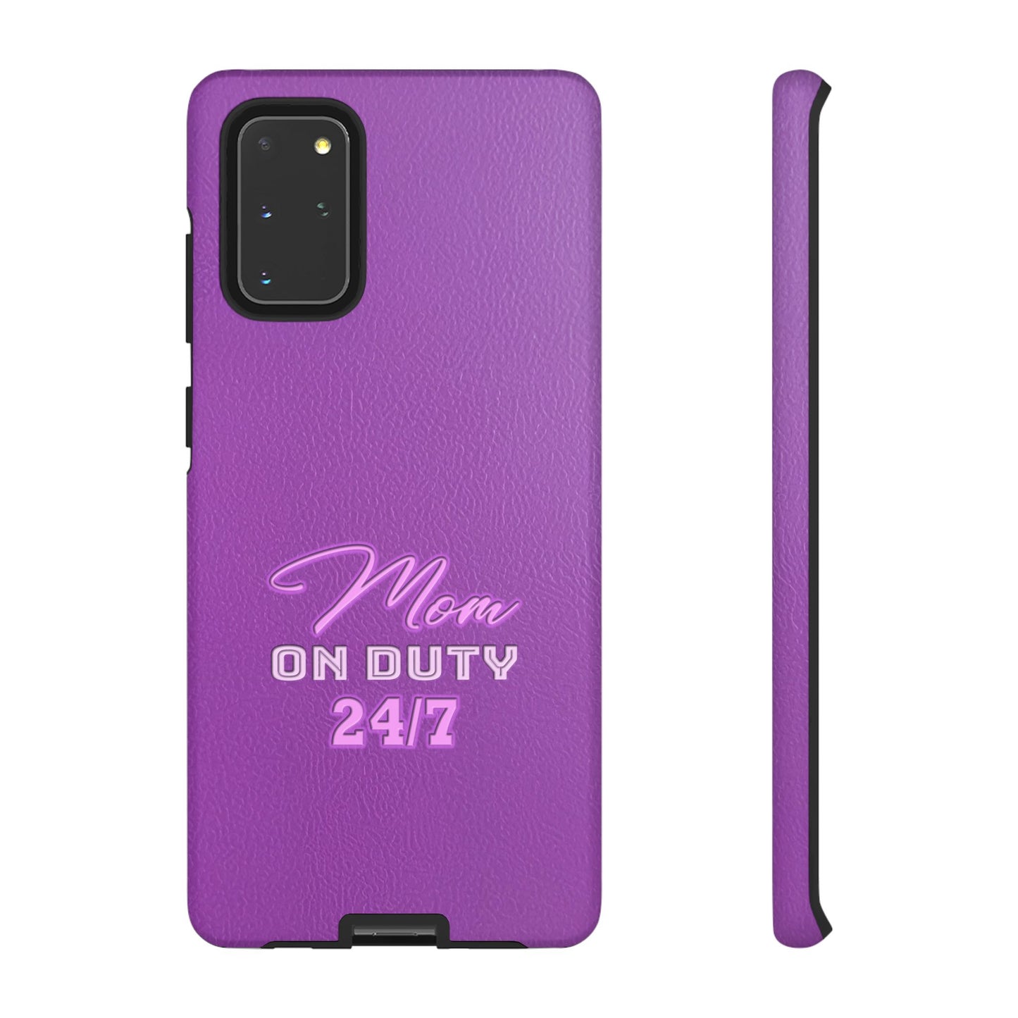 Mom On Duty Impact-Resistant Case, Purple Case for Mothers