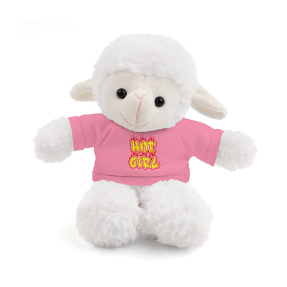 Cute Plush Animal with Hot Girl Tee for Birthdays, Baby Showers, Children, Gifts