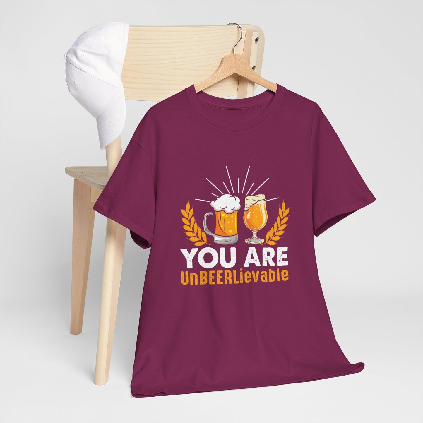 Funny Beer Slogan Tee, You Are UnBEERLievable