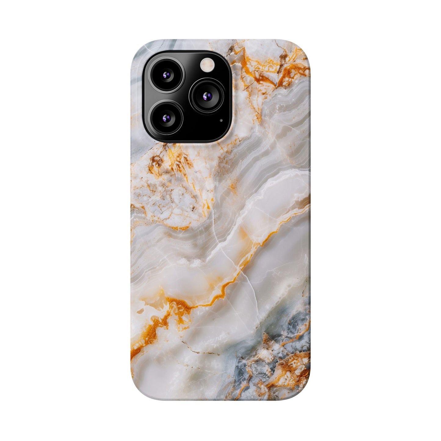 Pure Elegance Marble Slim Phone Cases, Modern Tech Decor