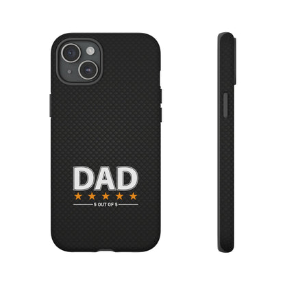 5-Star Dad iPhone Case - Tough Black Cover for Father's Day