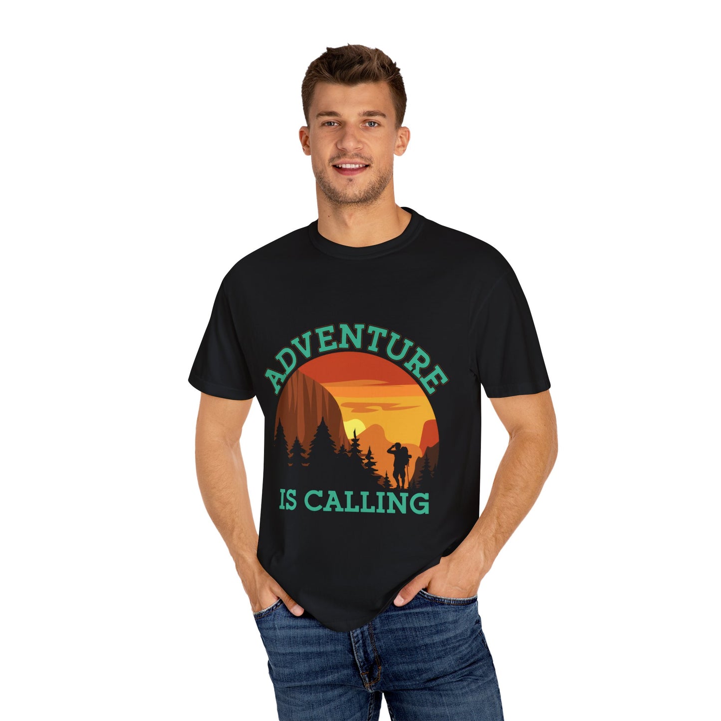 Adventure is Calling Unisex Garment-Dyed T-Shirt