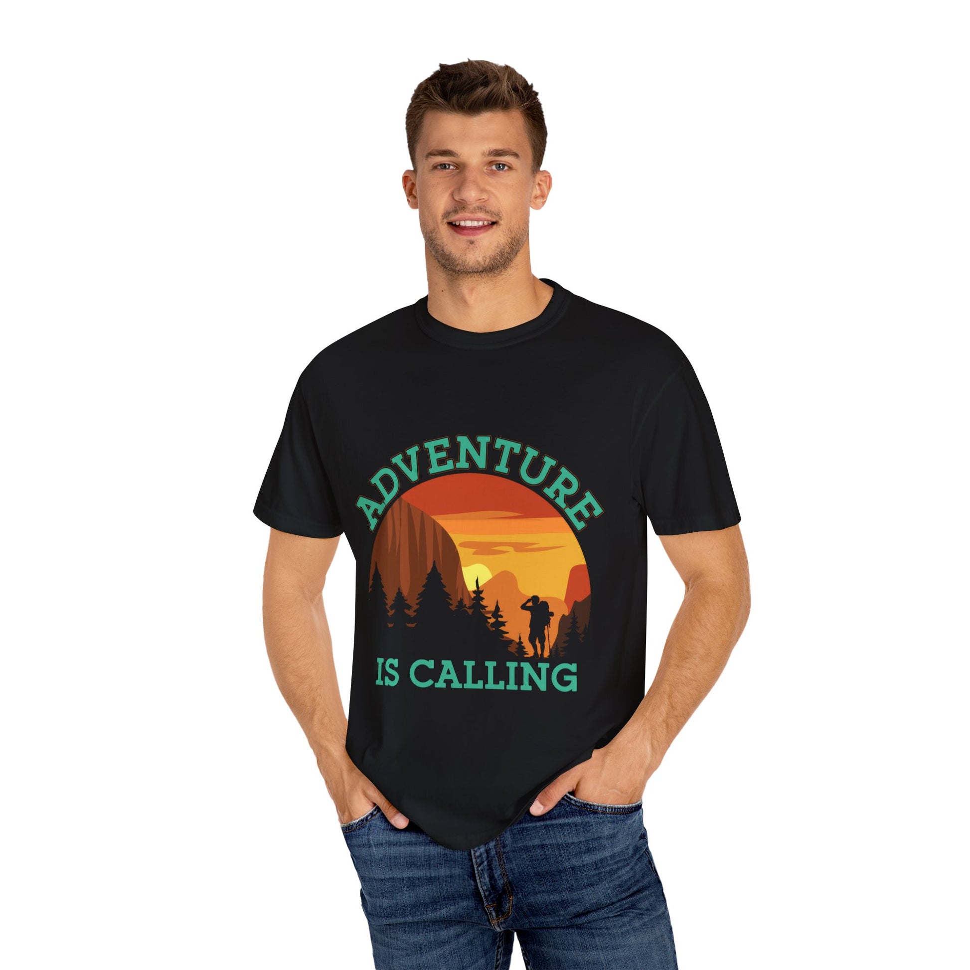 Adventure is Calling Unisex Garment-Dyed T-Shirt
