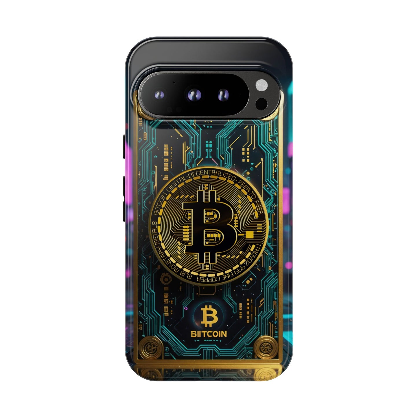 Bitcoin Google Pixel Phone Case - Tough Cases with Cryptocurrency Design
