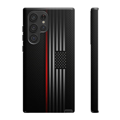 Elegant Patriotic Samsung Phone Case, Thin Red Line Design