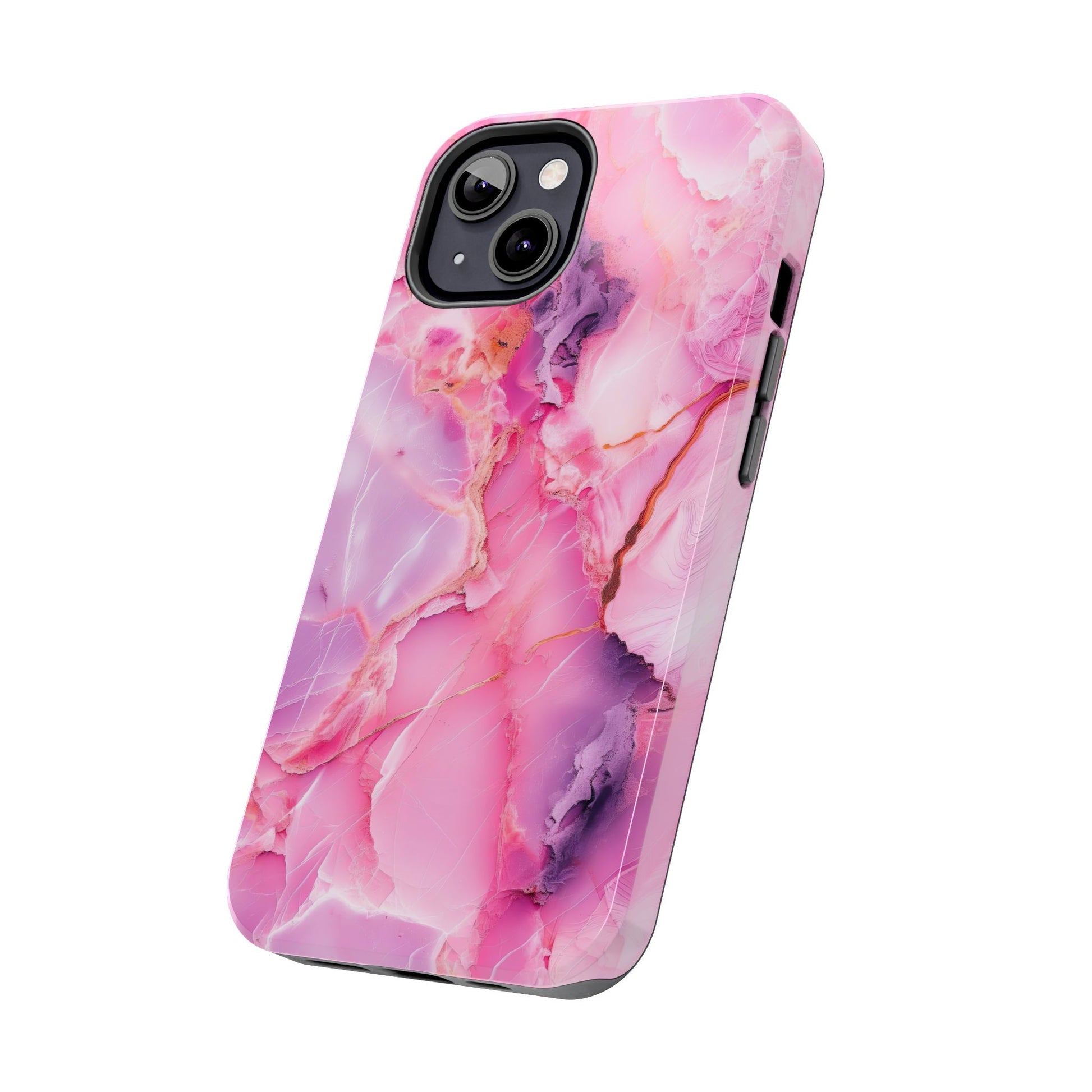 Pink Marble Tough Cases for iPhone, Stylish Protective Covers