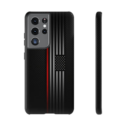 Elegant Patriotic Samsung Phone Case, Thin Red Line Design