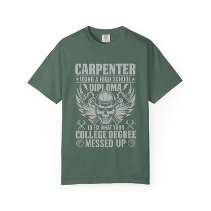 Carpenter T-Shirt - Unisex Garment-Dyed Tee for Skilled Trades