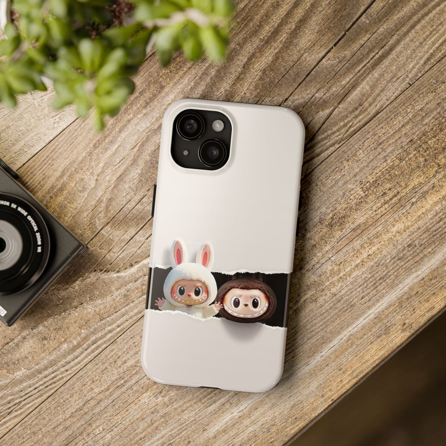 The Monsters Tough Case for iPhone Models and Variations – Dual Layer Protective Cover, Playful Design, Cute Mobile Accessory