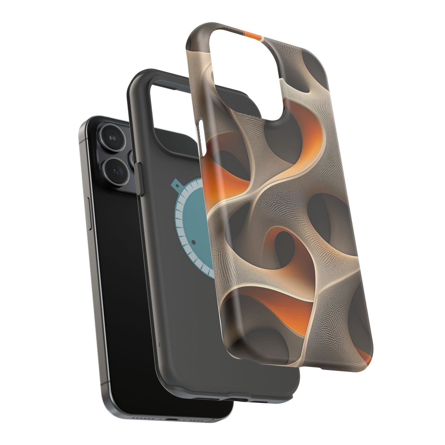 Stylish Magnetic Phone Cases, Abstract Geometric Design
