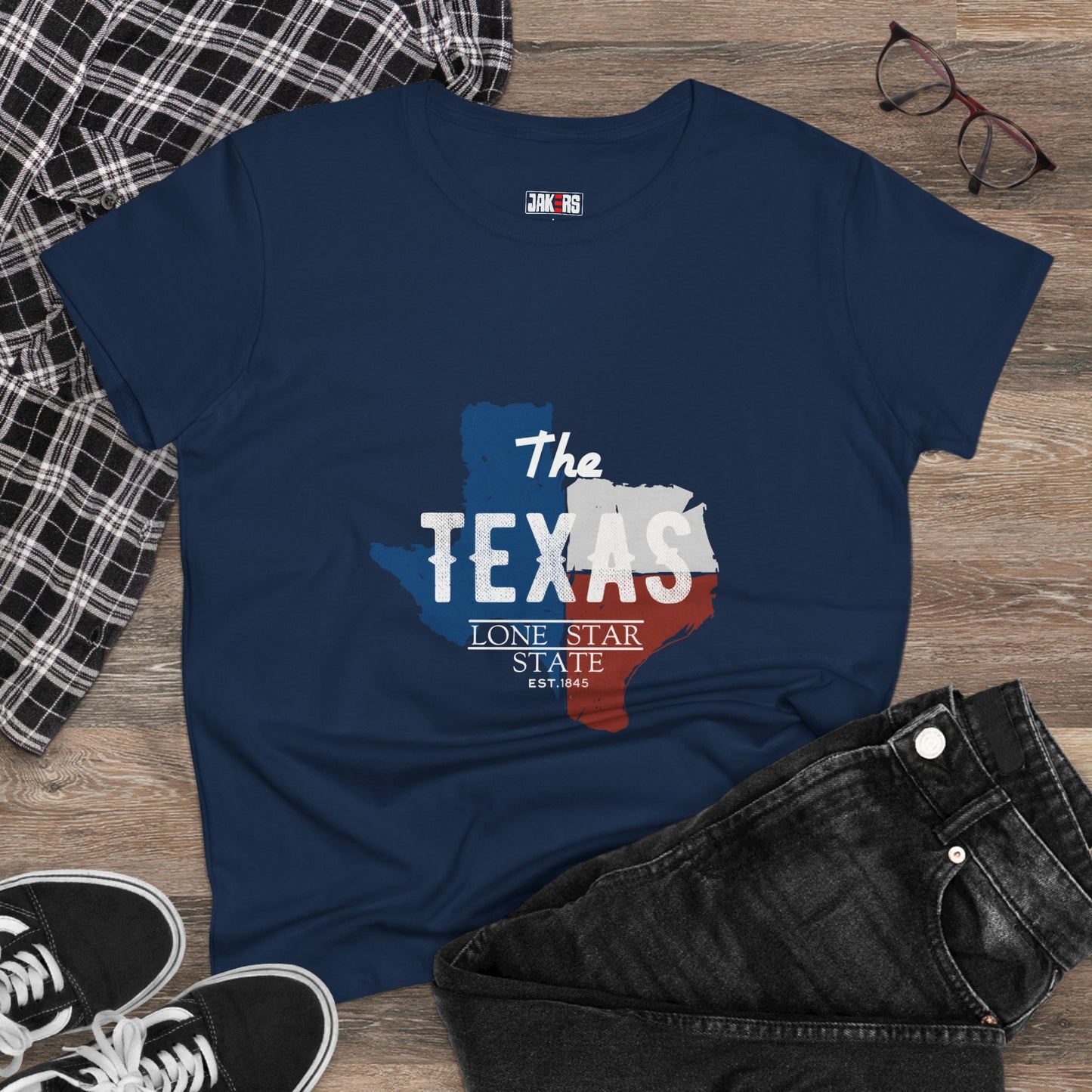 Texas Lone Star State Women's Midweight Cotton Tee