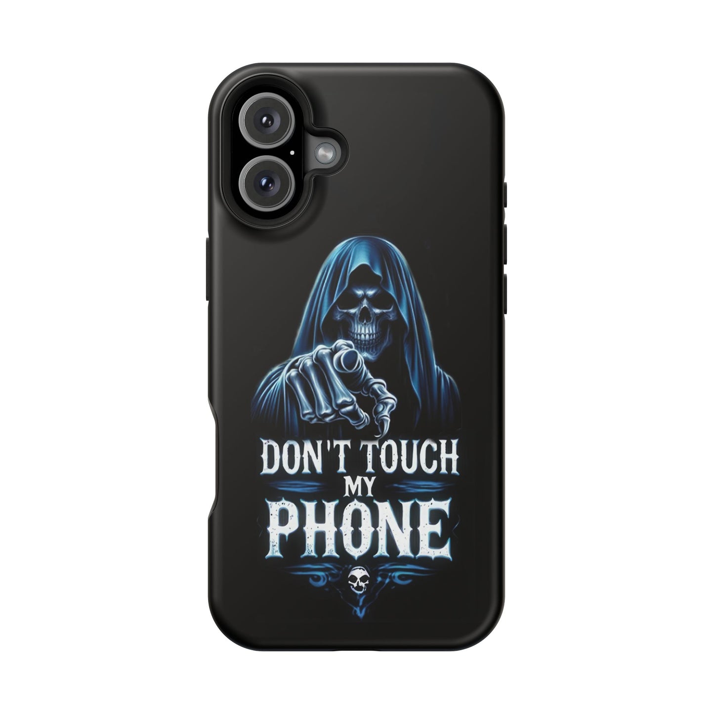 Gothic Magnetic iPhone Case: Don't Touch My Phone