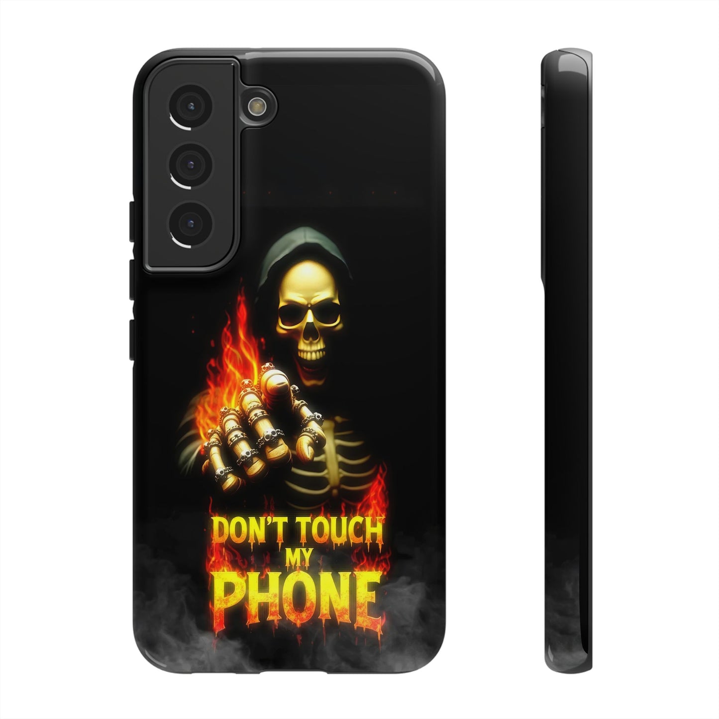 Skull Design Samsung Phone Case, Don't Touch My Phone Mobile Cover