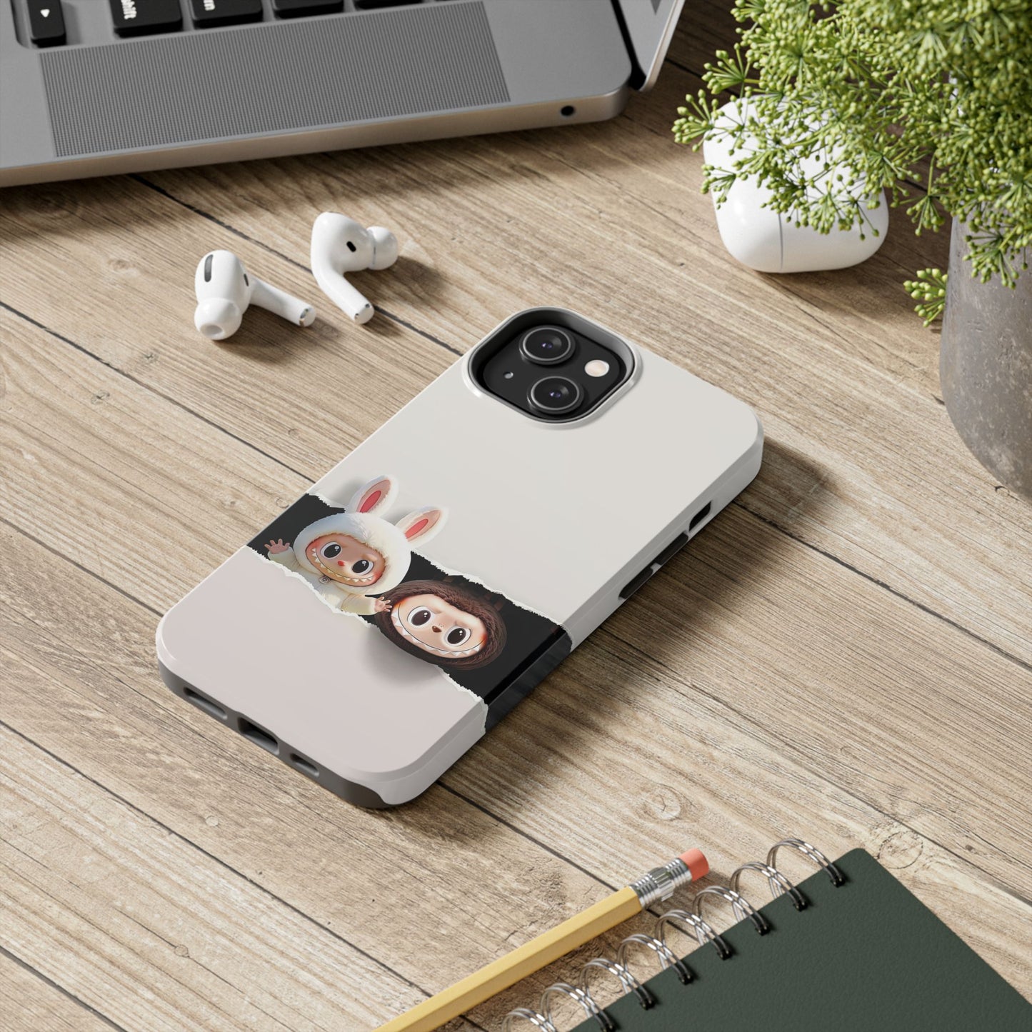 The Monsters Tough Case for iPhone Models and Variations – Dual Layer Protective Cover, Playful Design, Cute Mobile Accessory