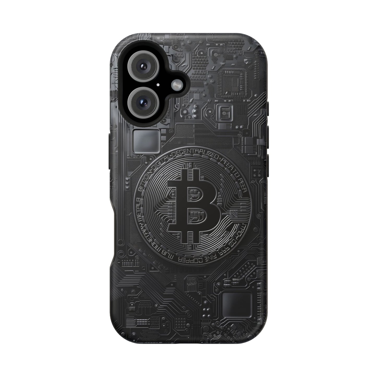 Black Bitcoin Magnetic iPhone Cases - Ideal for Tech Enthusiasts