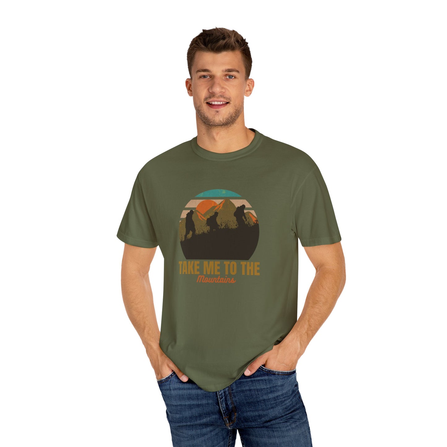 Take Me To The Mountains Unisex Garment-Dyed T-shirt