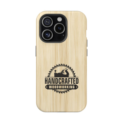 Handcrafted Woodworking Logo Magnetic Phone Cases