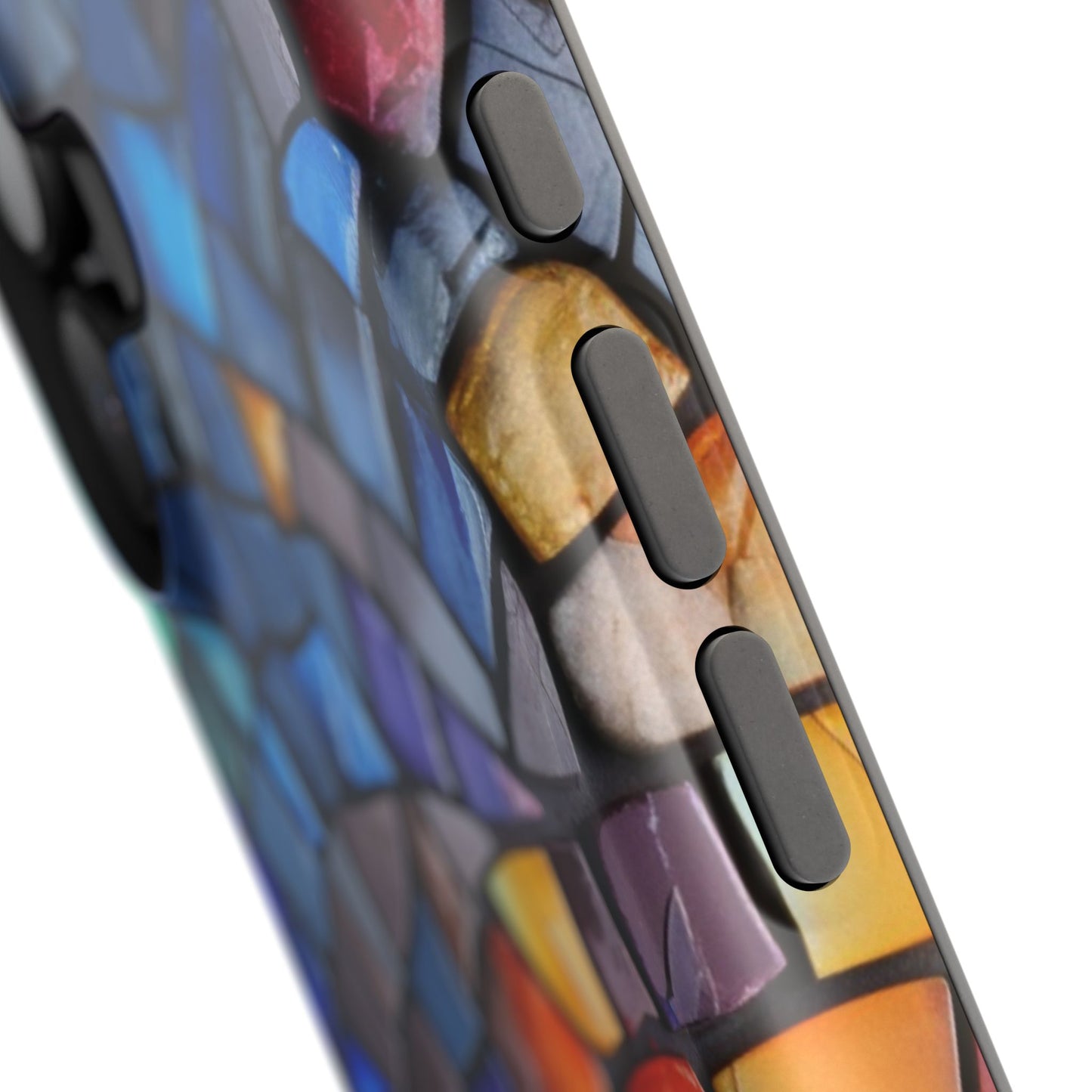 Stained Glass Impact-Resistant Phone Case, Colorful Phone Cover
