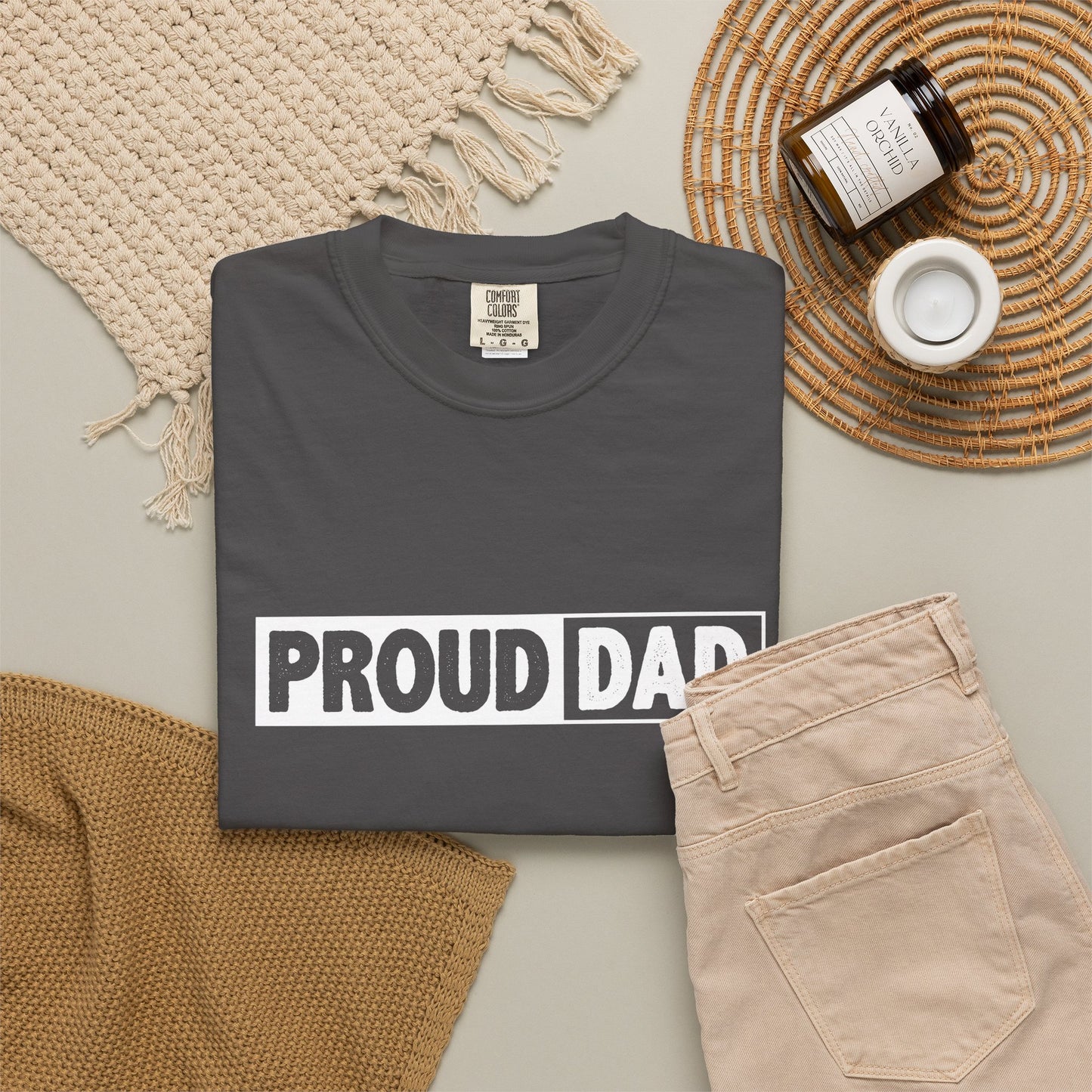 Proud Dad T-Shirt | Comfortable Unisex Garment-Dyed Tee