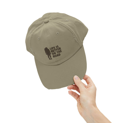 Life Is Better On The Road Unisex Distressed Cap