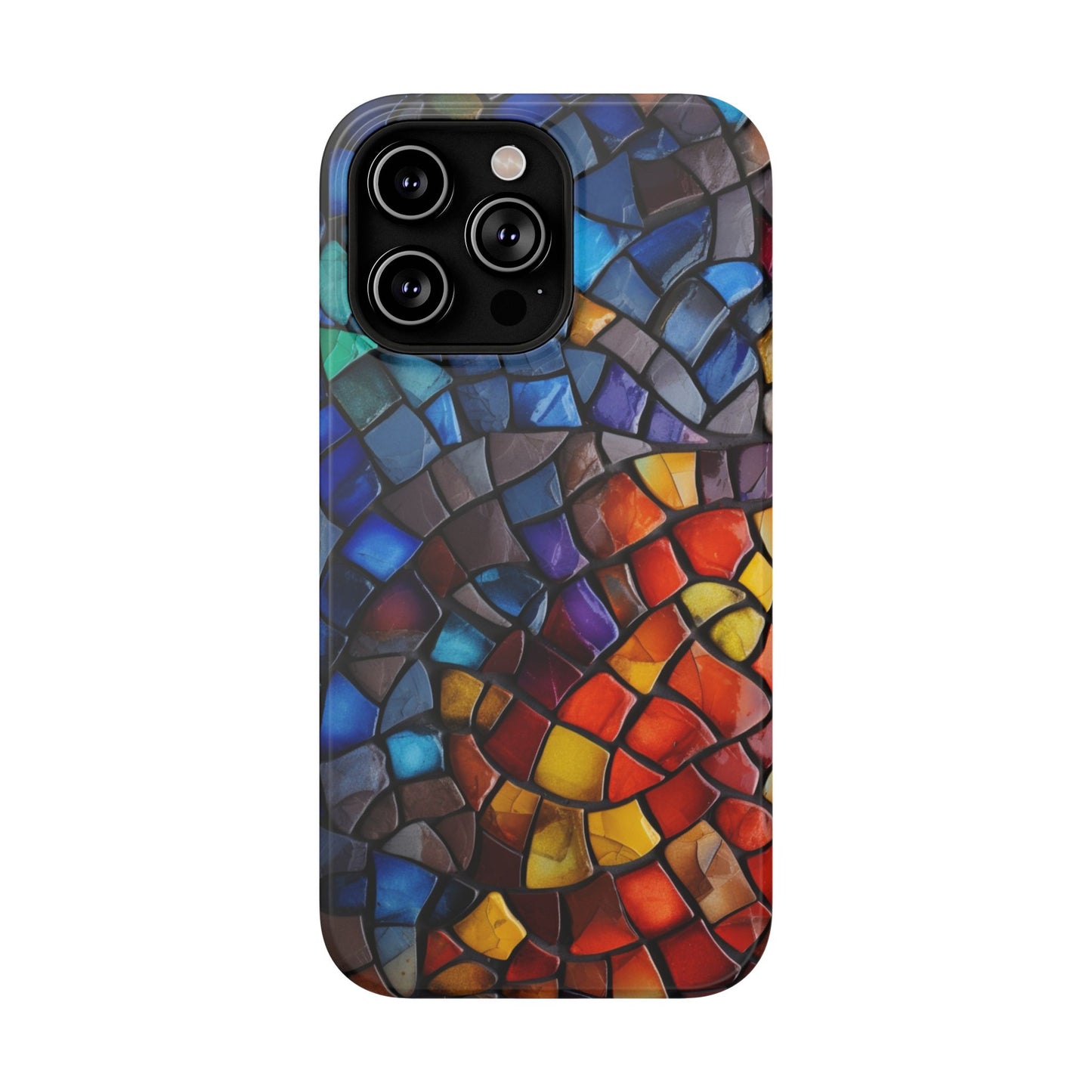 Stained Glass Impact-Resistant Phone Case, Colorful Phone Cover